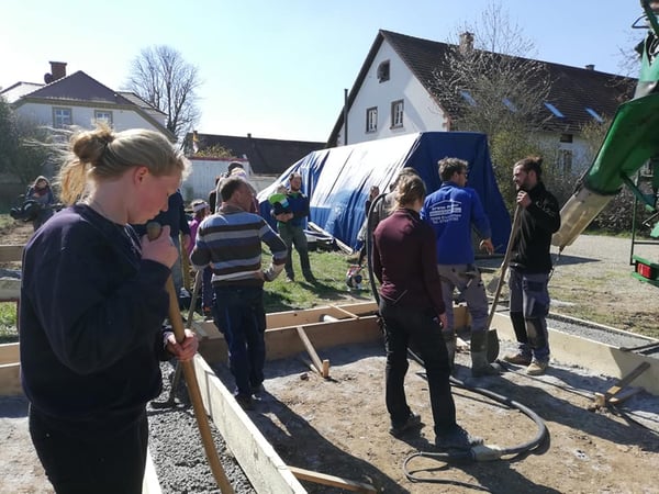 CVJM Marienhof 2019 Fundamentarbeiten Hirtenhütte II